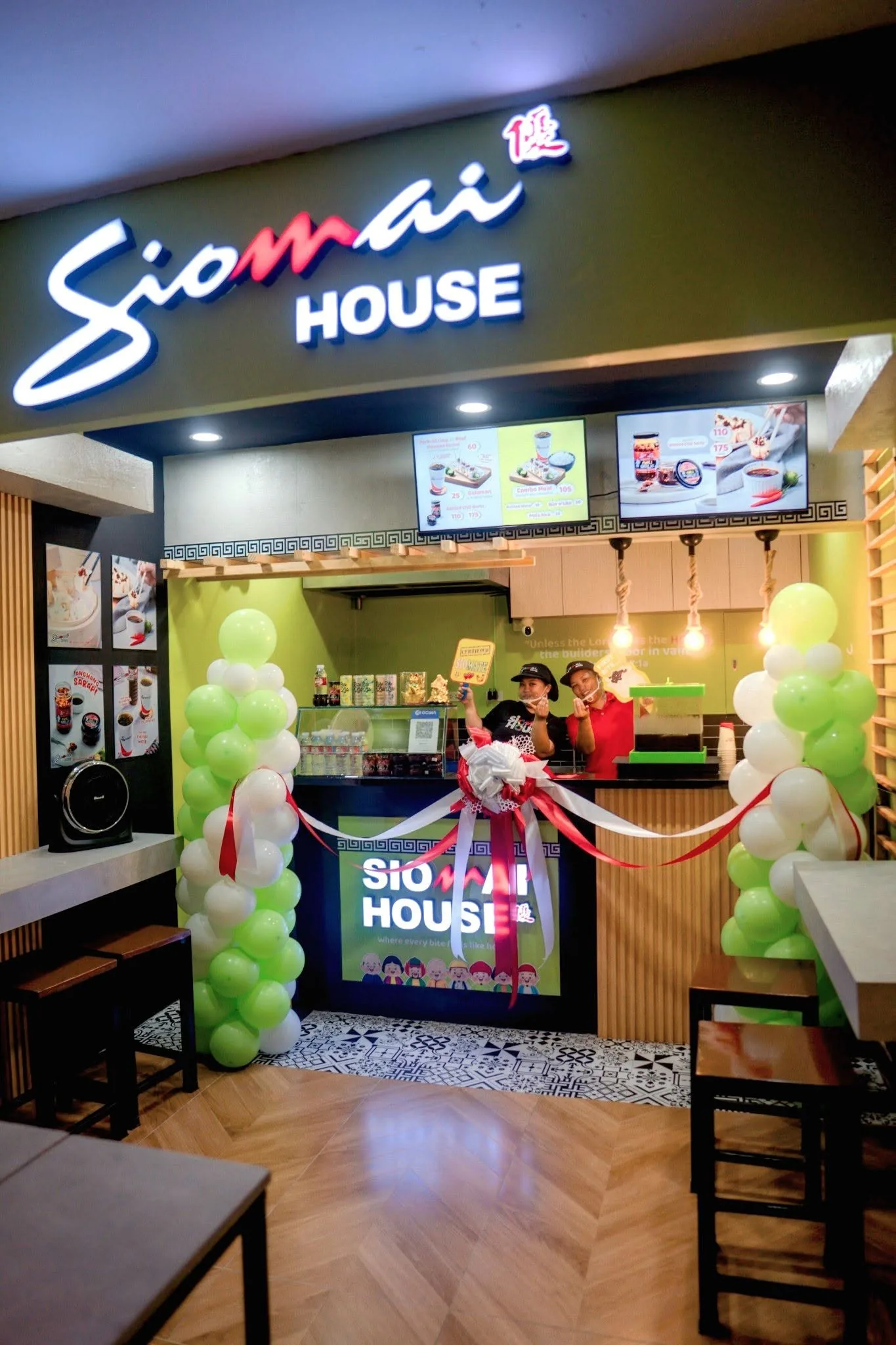 A Siomai House branch decorated for an opening