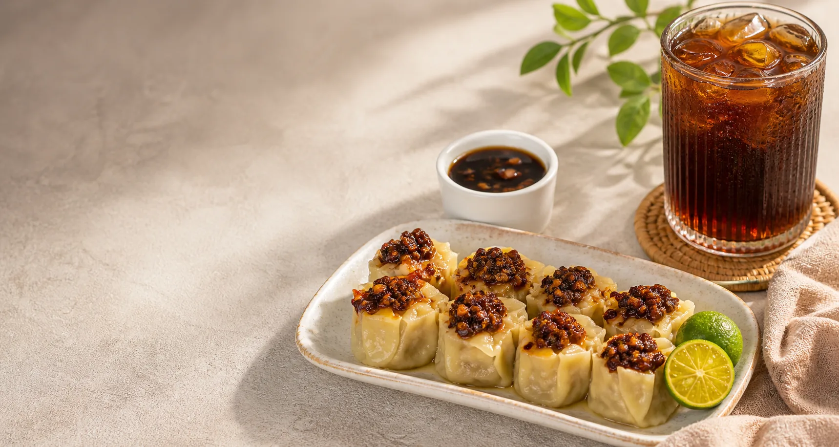 Assorted Siomai House favorites arranged for sharing