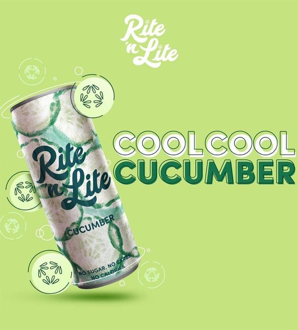 Rite 'n Lite Cucumber can and official flavor artwork