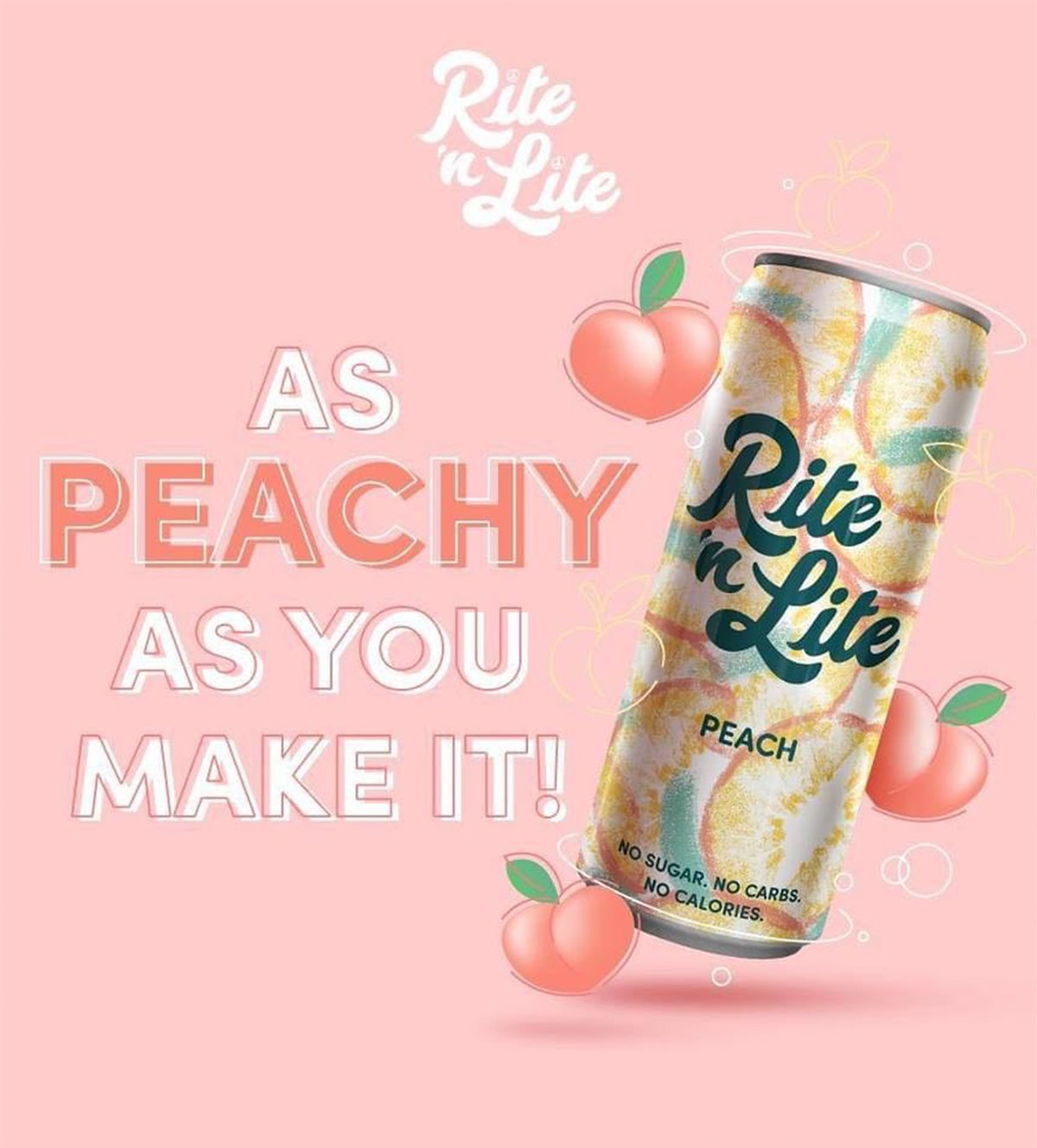 Rite 'n Lite Peach can and official flavor artwork